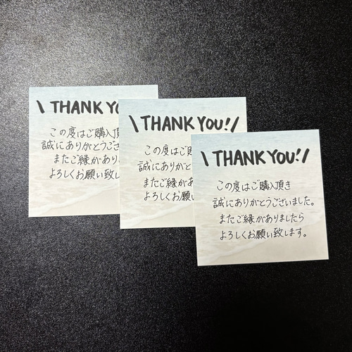 オーダー品】サンキューカード 手書き サンクス メッセージ 600