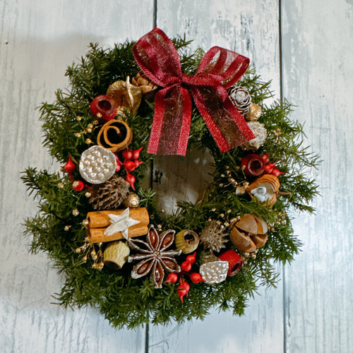 ‪☆28 クリスマスリース ハンドメイドリース クリスマスリースキット ハンドメイドキット 手作りキット 15cm G