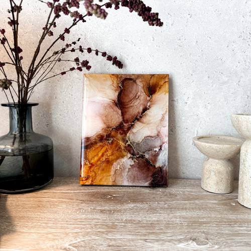 アルコールインクアート　訳あり　ハンドメイド　インテリア アルコールインクアート ミニサイズ | iichi 日々の暮らしを心地よく