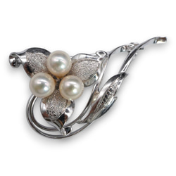 アコヤ本真珠ブローチ 強テリ上質花珠級約6.5-6.7mm日本産あこや×3pcs