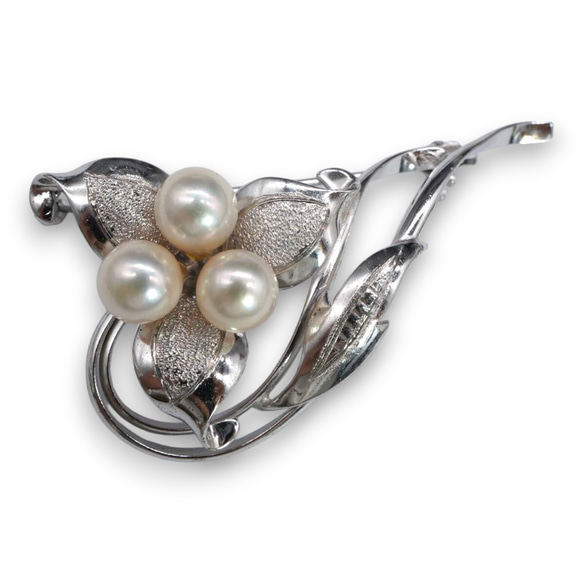 アコヤ本真珠ブローチ 強テリ上質花珠級約6.5-6.7mm日本産あこや×3pcs