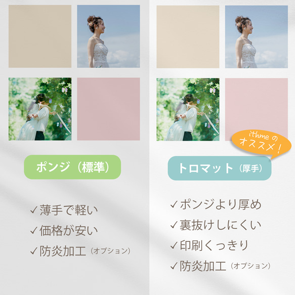 写真・プロフィール入りウェディング本格タペストリー / photo_square ★名入れ【結婚式 ウェルカムボード】 12枚目の画像