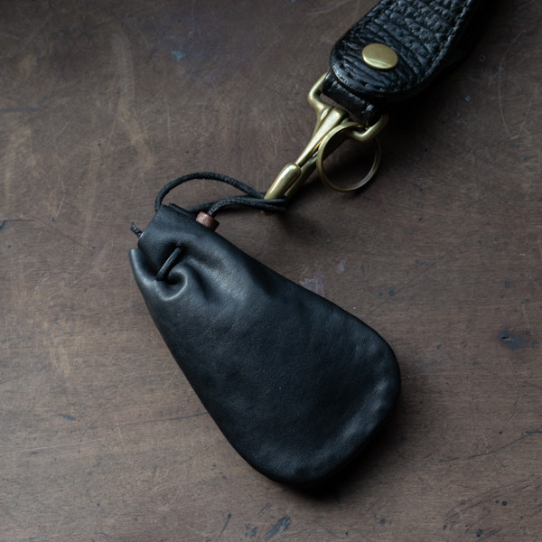 鹿革巾着　キーポーチ