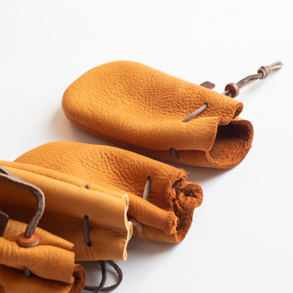 鹿革巾着　キーポーチ