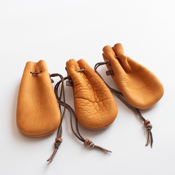 鹿革巾着　キーポーチ