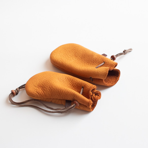 鹿革巾着　キーポーチ