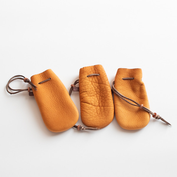 鹿革巾着　キーポーチ