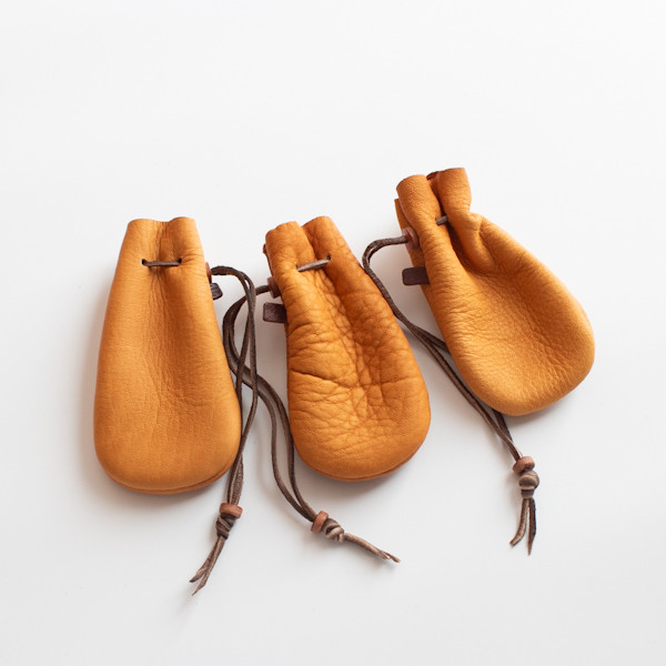 鹿革巾着　キーポーチ