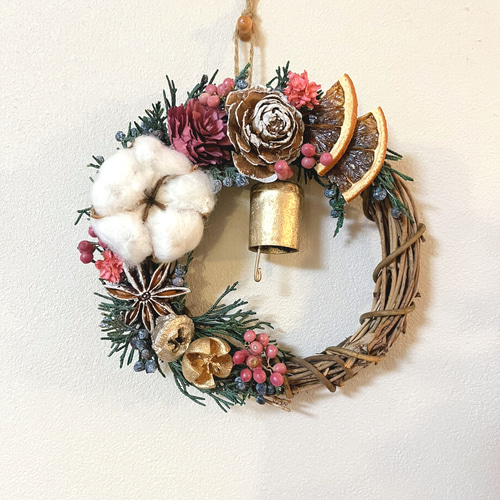 ミニクリスマスリース赤 クリスマス クリスマスリース ドアリース ドア