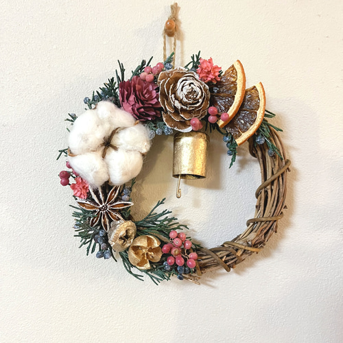 ミニクリスマスリース赤 クリスマス クリスマスリース ドアリース ドア