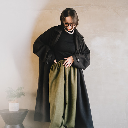 ウールライクのバルーンパンツ シャンブレーシャークスキン アラジン