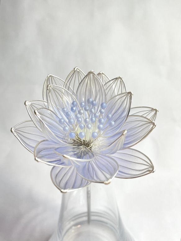 難あり】天国の花(蓮・ミニ・青) かんざし 青蓮 セイレン 通販