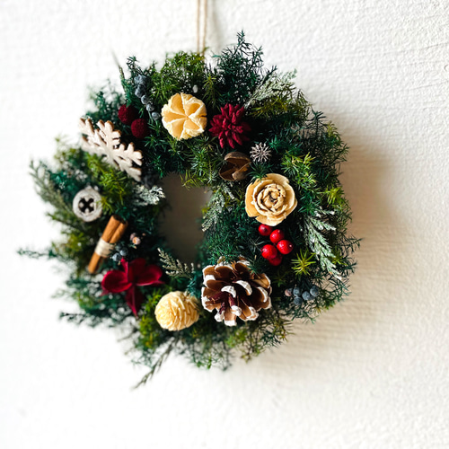 森のクリスマスリース