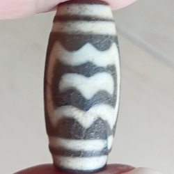 070687  火供天珠瑪瑙観音天珠　13.7*40ミリ 070687 火供天珠瑪瑙観音天珠13.7*40ミリ