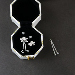 【MSP285】SV　揺れる　蓮のピアス／アレルギー対応／つけっぱなしOK／ねじ式ピアス　Silver925 7枚目の画像