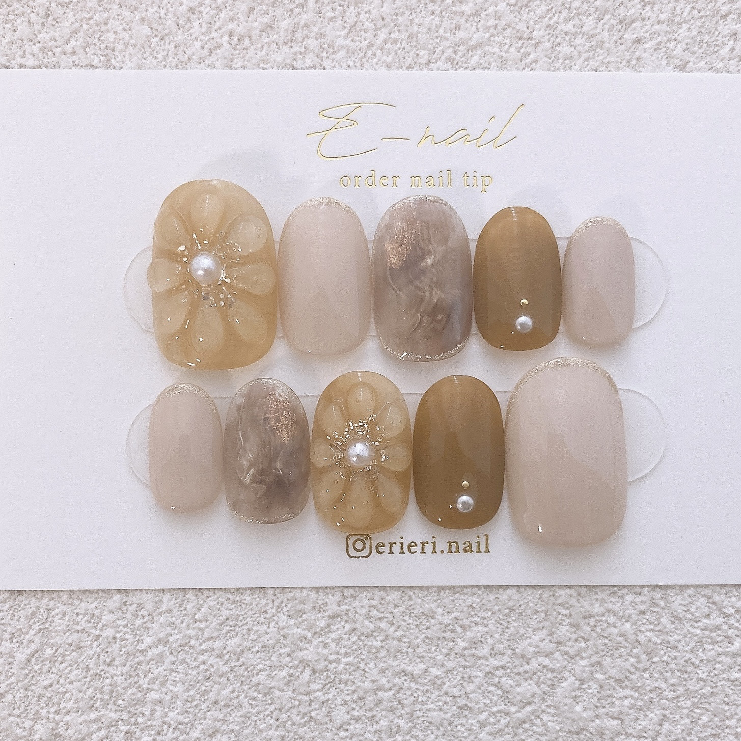 【匿名発送】ネイルチップ ニュアンス インク　秋フラワーフリルゴールドno.77 2bb0d86aac4ae1dbe3adc2083f2552