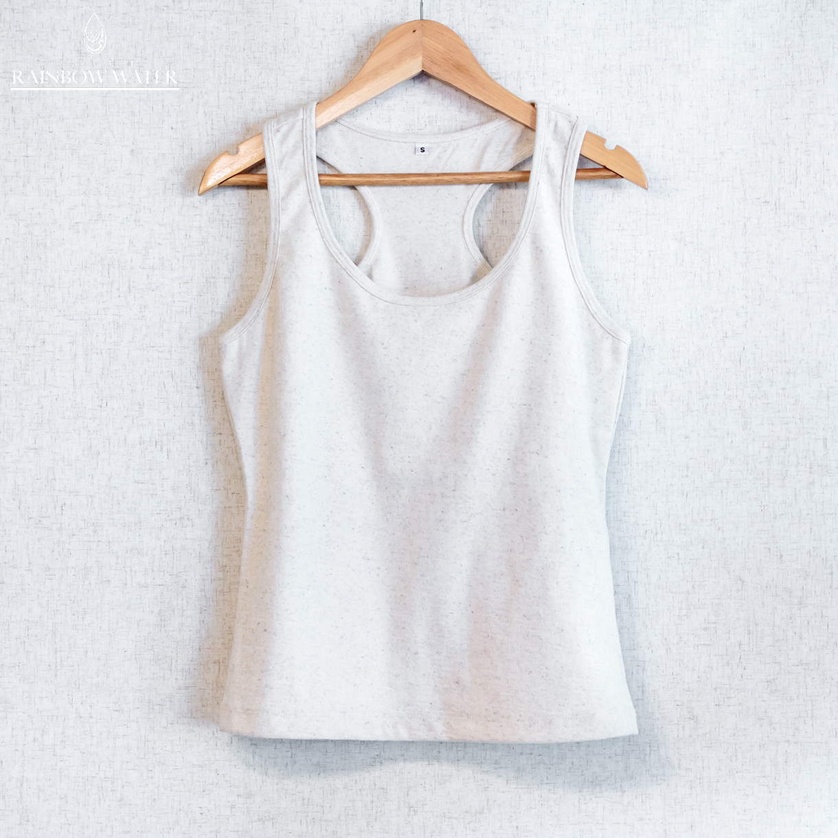 【ヘンプコットン】 タンクトップ Yバック（パッドポケット付き） / ナチュラルオフホワイト