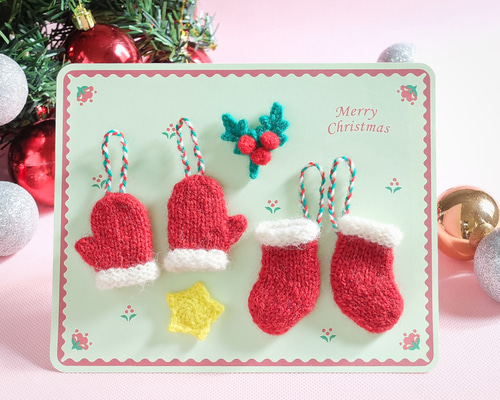 新品　クリスマス　箸置き　靴下　柊　お星様　三点セットのみ 新品 クリスマス 箸置き 靴下 柊 お星様 三点セットのみ 新品