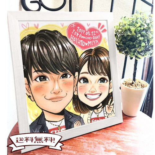 似顔絵オーダー　記念日　誕生日　退職祝い　ペット　プレゼント 似顔絵 プレゼント ペット 可愛い 記念 祝い 誕生日 色紙