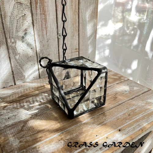 ステンドグラス テラリウム(吊るしタイプ) 一輪挿し・花瓶・花器 Grass