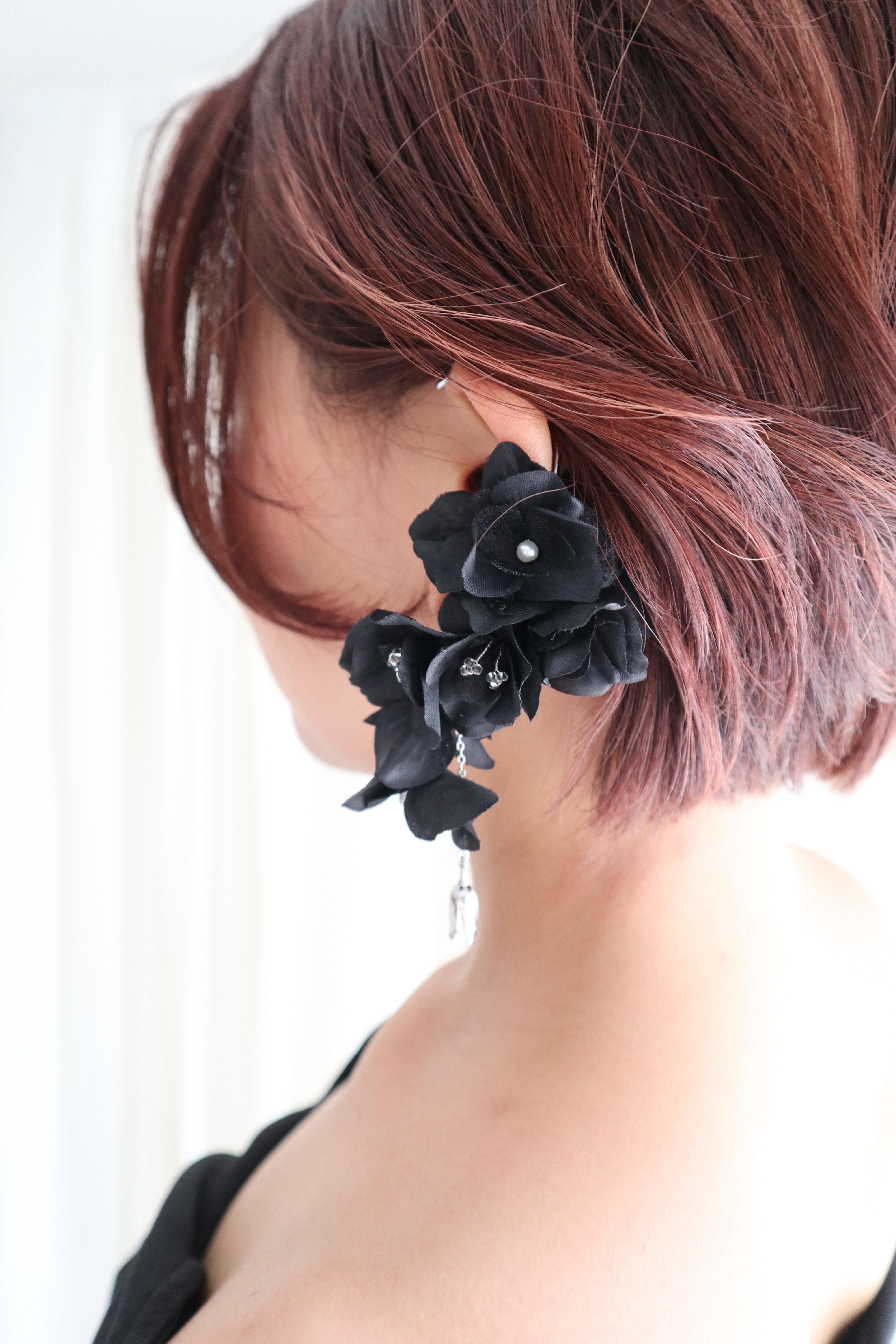 ブライダルアクセサリー　あじさいのイヤーカフ　〜アルモニ