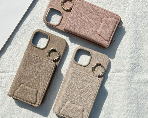 送関込【Harper & Blake】カード収納ミラー付スマホケース /動物 送関込【Harper & Blake】カード収納ミラー付スマホケース /犬