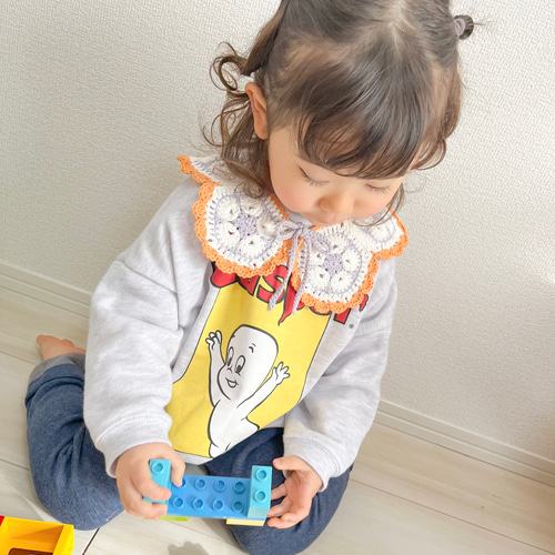 受注制作⌇手編みのつけ襟スタイˊ˗ スタイ・よだれかけ koguma crochet