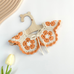 受注制作⌇手編みのつけ襟スタイˊ˗ スタイ・よだれかけ koguma