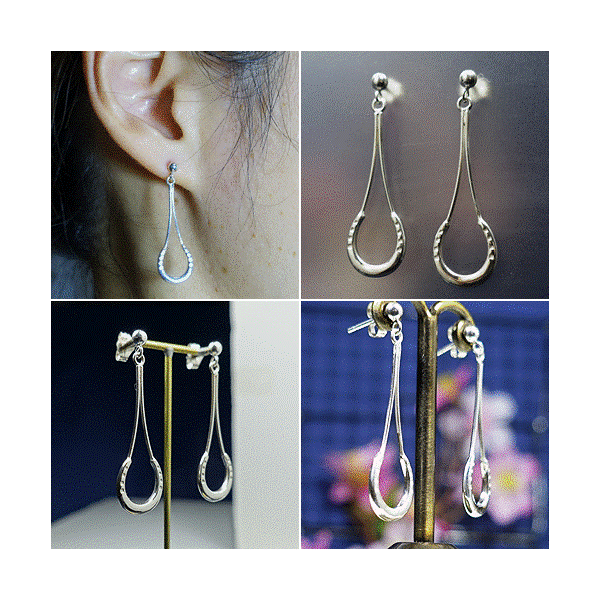 ホースシューのシルバーピアス（950シルバー 753EPS A100）