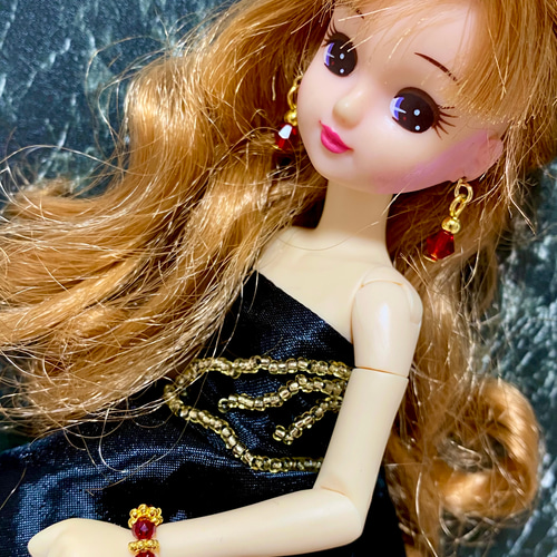 ゆか◎Canmake☆ちゃんぱか☆ ピアス2点セット リカちゃんゴールドピアス2点セット その他人形 kiki202402