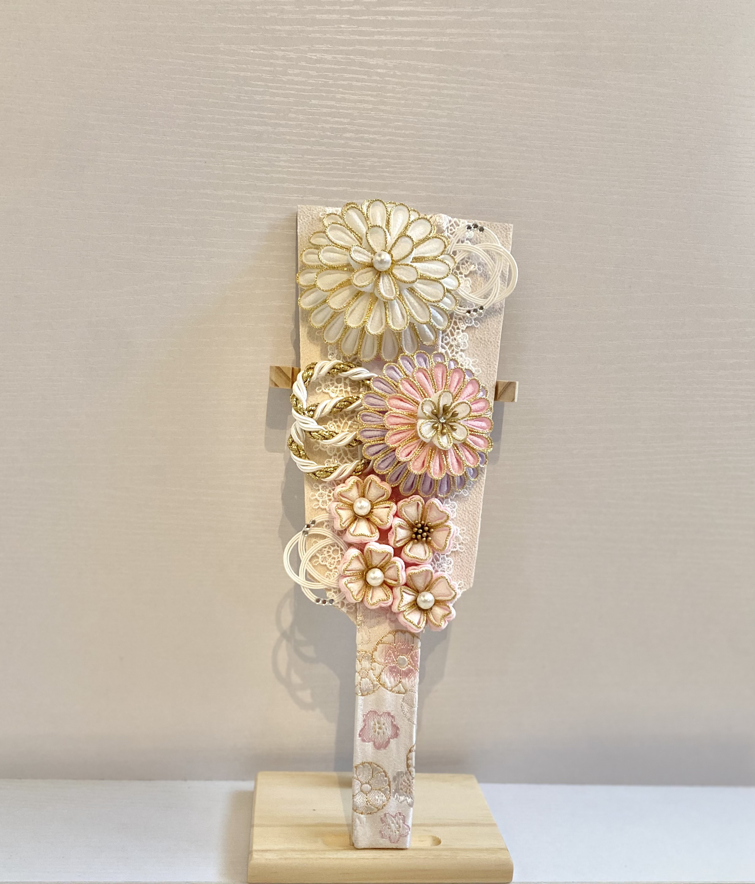 つまみ細工  桜  羽子板