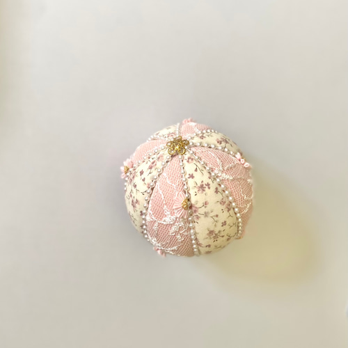 つまみ細工 木目込み鞠 ピンク アートフラワー tumamikko 通販