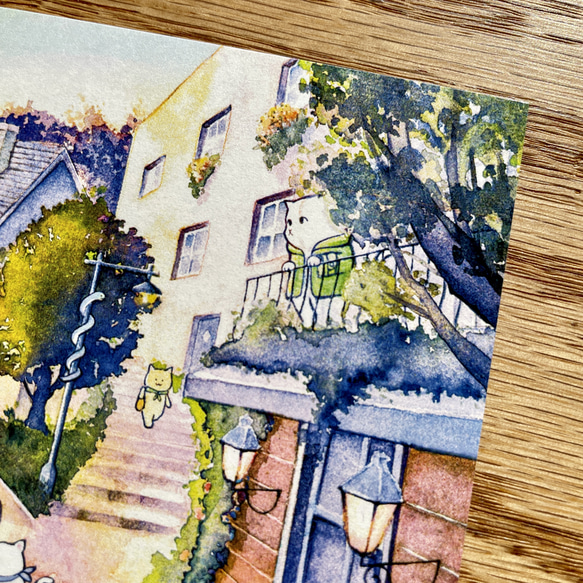 2025 年賀状　ポストカード　5枚入り　朝焼けが彩るヘビの街 5枚目の画像