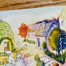 2025 年賀状　ポストカード　5枚入り　朝焼けが彩るヘビの街 8枚目の画像