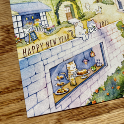 2025 年賀状　ポストカード　5枚入り　朝焼けが彩るヘビの街 9枚目の画像