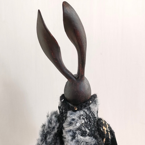 黒うさぎ 月っこ その他置物 hirovo 通販｜Creema(クリーマ