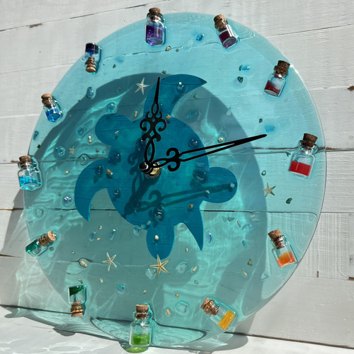 観覧車】壁掛け時計《エポキシレジンアート》 掛け時計・置き時計 yes