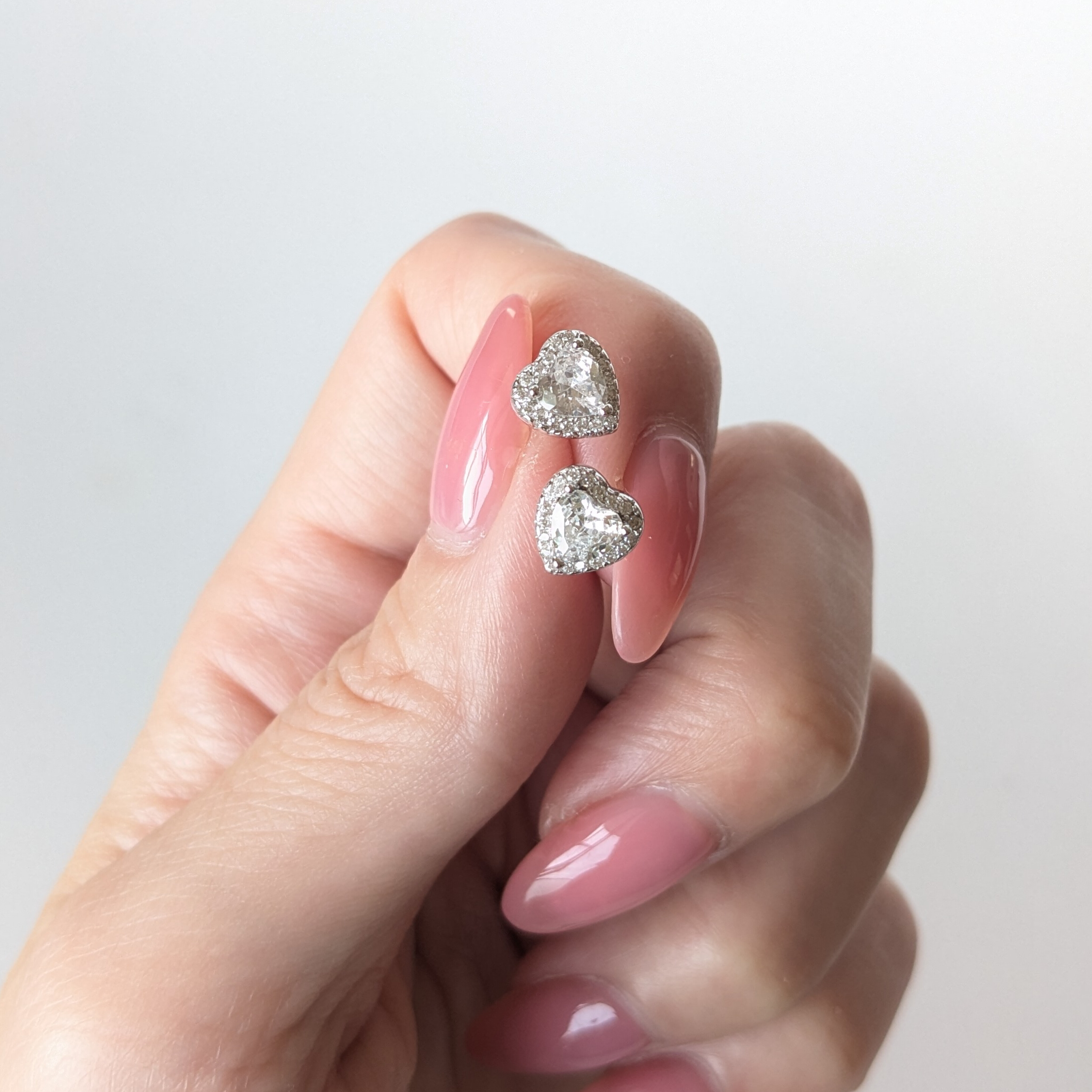 【予約商品】Heart pave pierce【一粒ピアス】