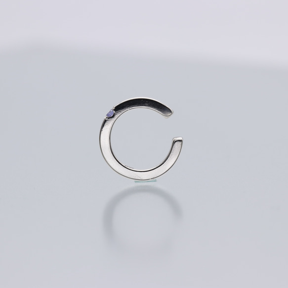 タンザナイト2mm シルバーイヤーカフ 3枚目の画像