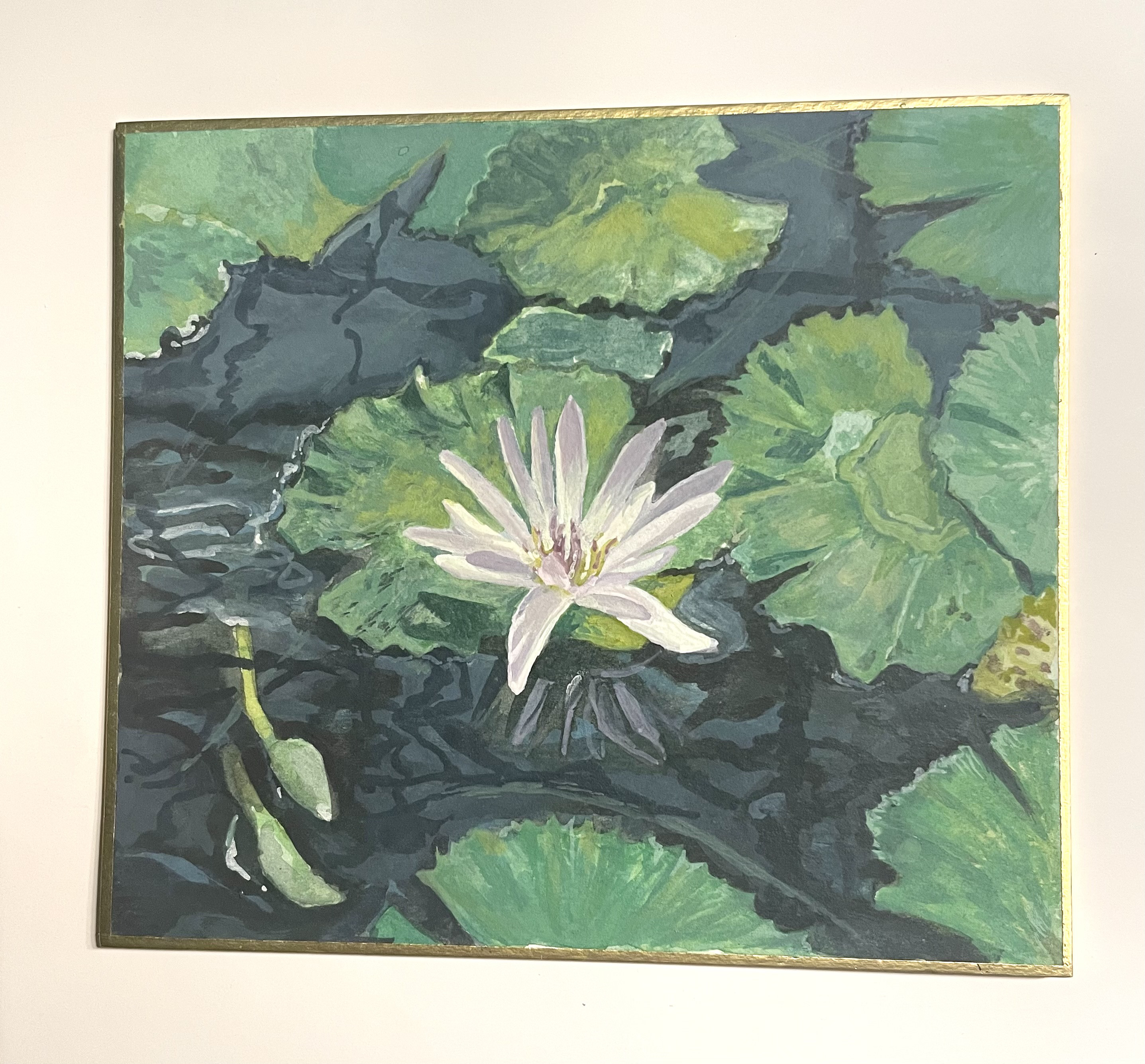 759＊睡蓮の庭 水彩画 原画 透明水彩画 - メルカリ