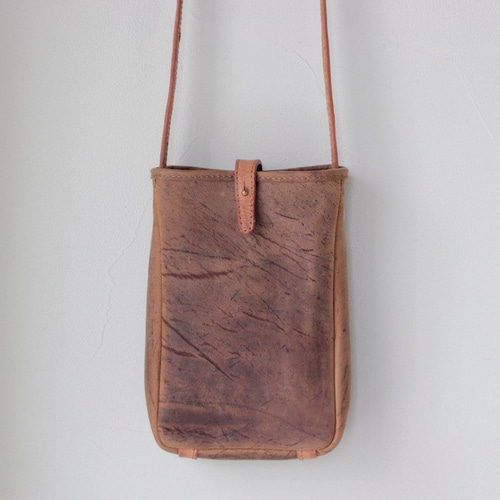 【革製品】 Kudu Leather ショルダーポーチ BW クードゥーレザー ダブルポーチ ショルダー | Button Works