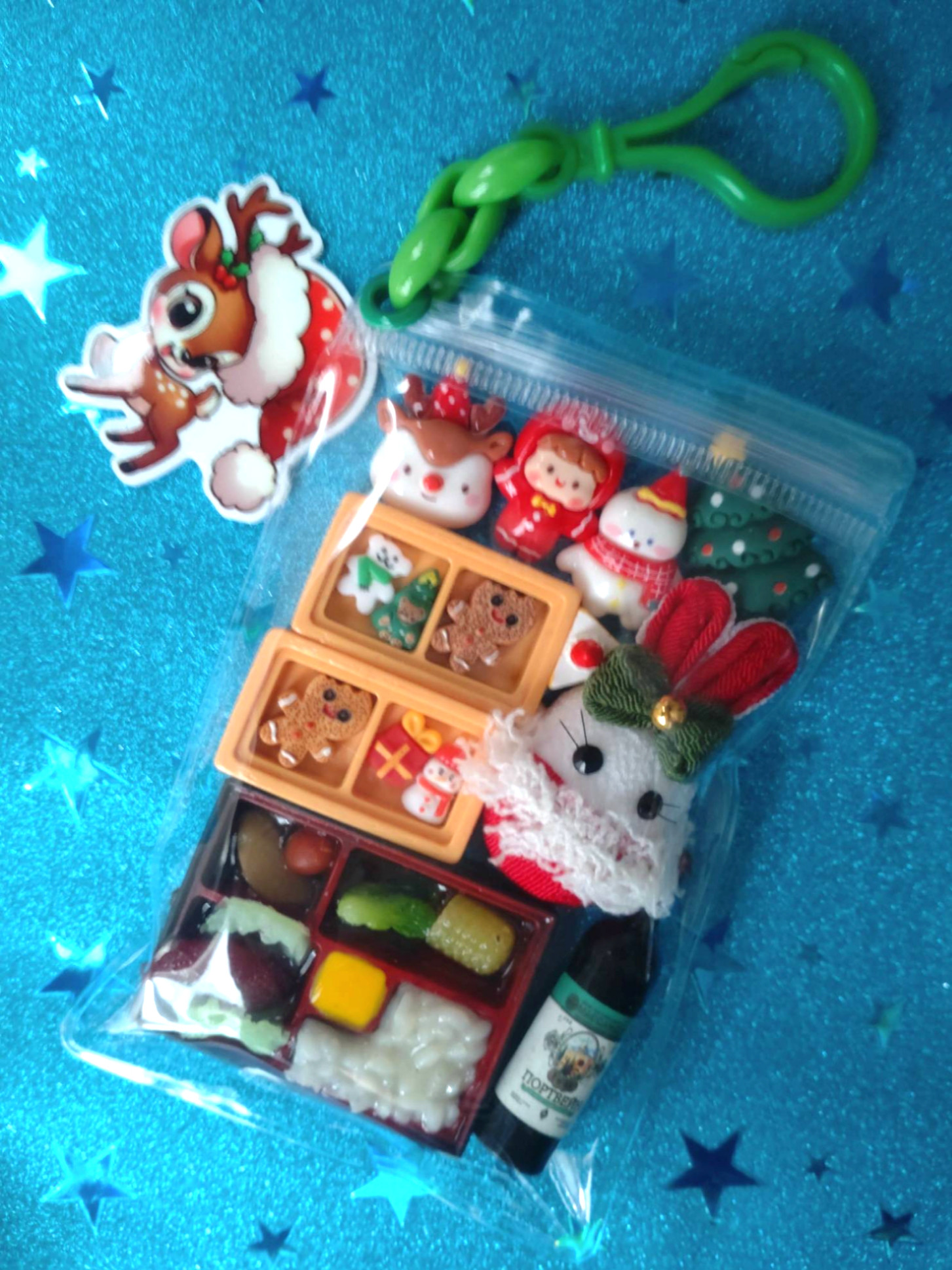 ガチャ詰めポーチ風☆黒猫☆キャンディバックキーホルダー