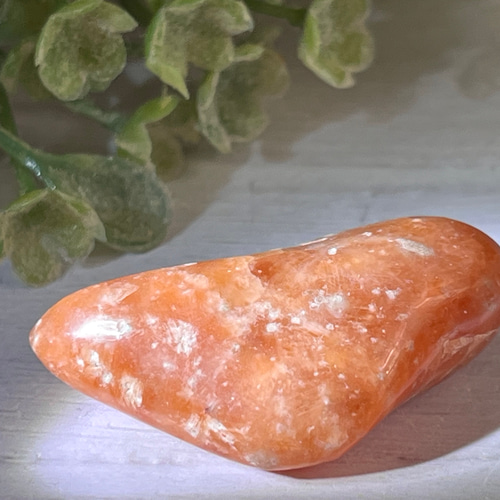 生命力の石❁⃘*.゜オレンジ カルサイト 原石 タンブル 天然石 東洋