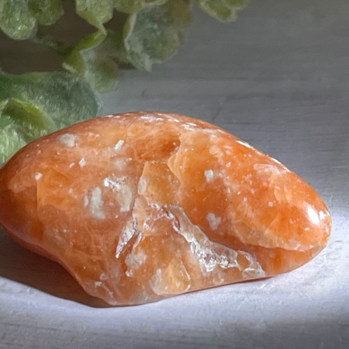 生命力の石❁⃘*.゜オレンジ カルサイト 原石 タンブル 天然石 東洋