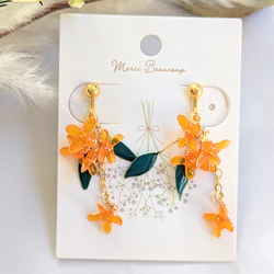 金木犀　オレンジ　秋　イヤリング　可愛い　おでかけ　デート　女子会　特別な日　 2枚目の画像