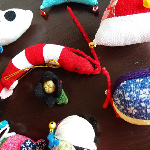 お正月飾り♪ちりめん細工10個セット和風インテリア年始年賀 しめ縄