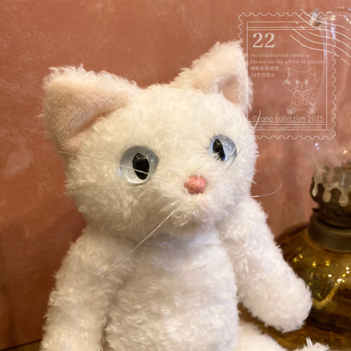 子猫のきなりちゃん♡テディベア ぬいぐるみ ねこ ドール アートドール 作家 作家もの パリCOさんの猫のぬいぐるみ アートドール 新品