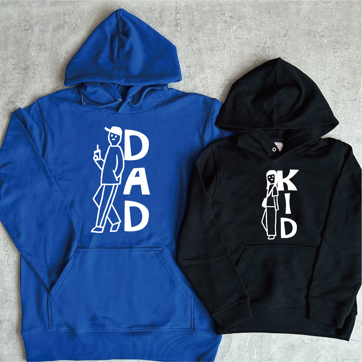 選べる家族柄２枚セット【文字オーダーOK!】break パーカー　ファミリーデザイン