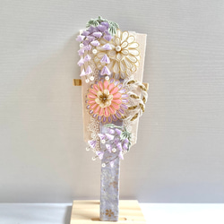 つまみ細工 藤の花 羽子板 アートフラワー tumamikko 通販 18480118