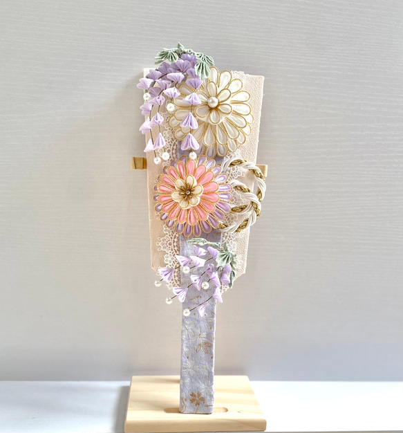 つまみ細工 藤の花 羽子板 アートフラワー tumamikko 通販 18480118